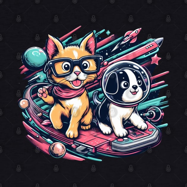 Cosmic Adventures - Cat Duo by Keziah Elements